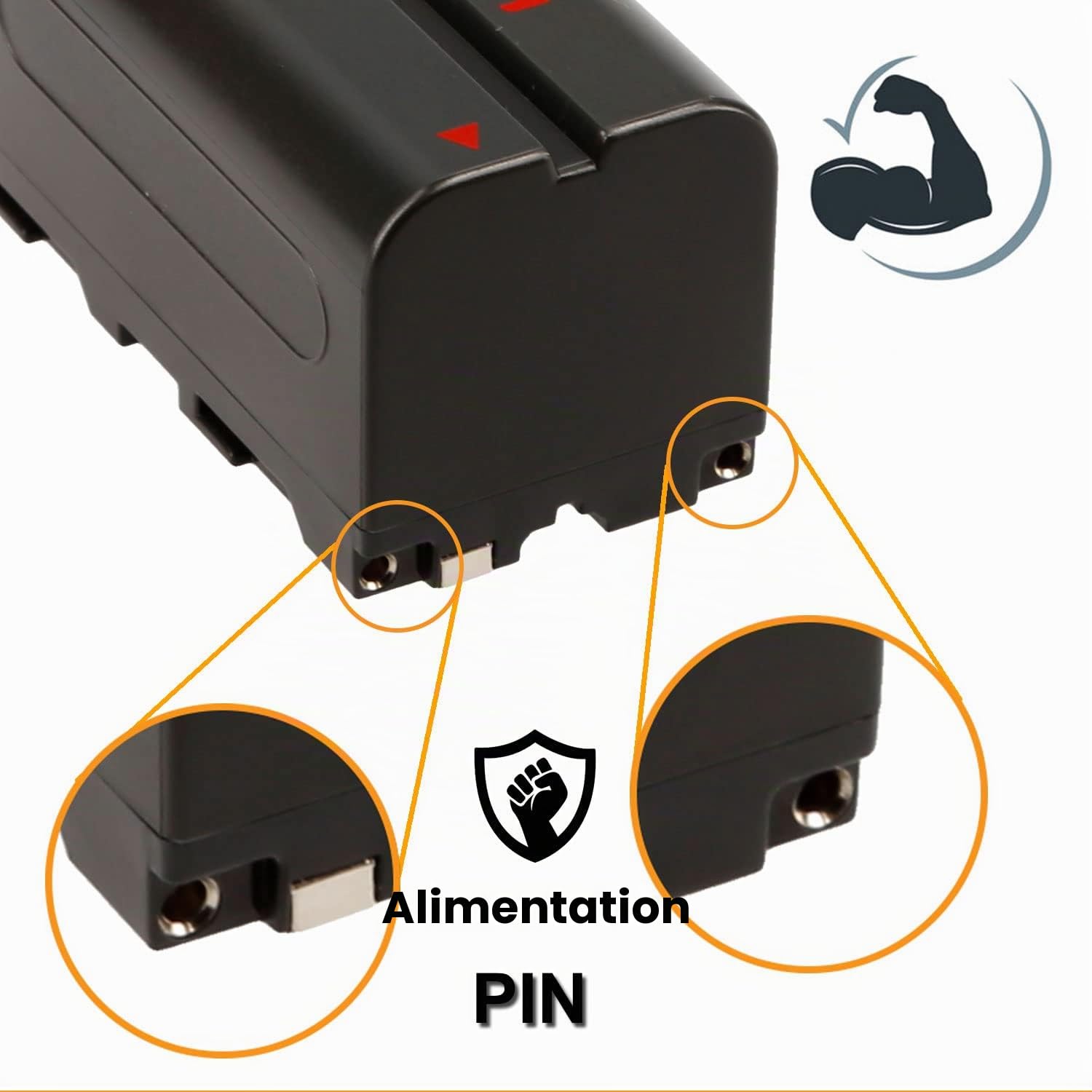 RP-NPF770 - Batterie Li-ION (33Wh / 4400mAh) de Remplacement pour Sony NP-F750, NP-F770, NP-F790