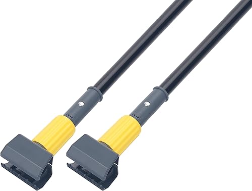 Miniatura 8 de KeFanta Mango de trapeador de metal, resistente comercial, palo de trapeador industrial de 58 pulgadas con abrazadera de mandíbula, soporte de