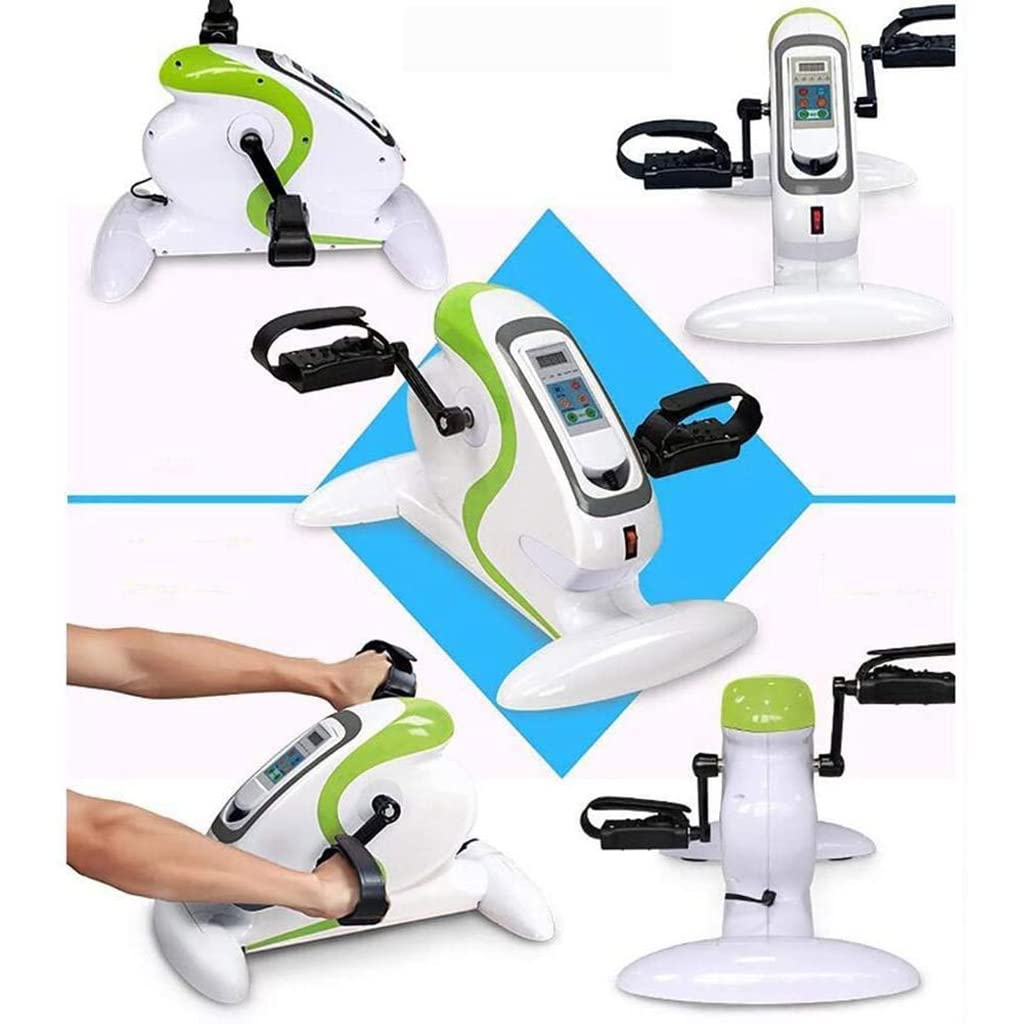 Elektryczny dla osób starszych, przenośny rower stacjonarny regulowany od 1 do 12 biegów, rehabilitacyjny sprzęt treningowy, odwracalny mini rower treningowy do jazdy na rowerze, rehabilitacji