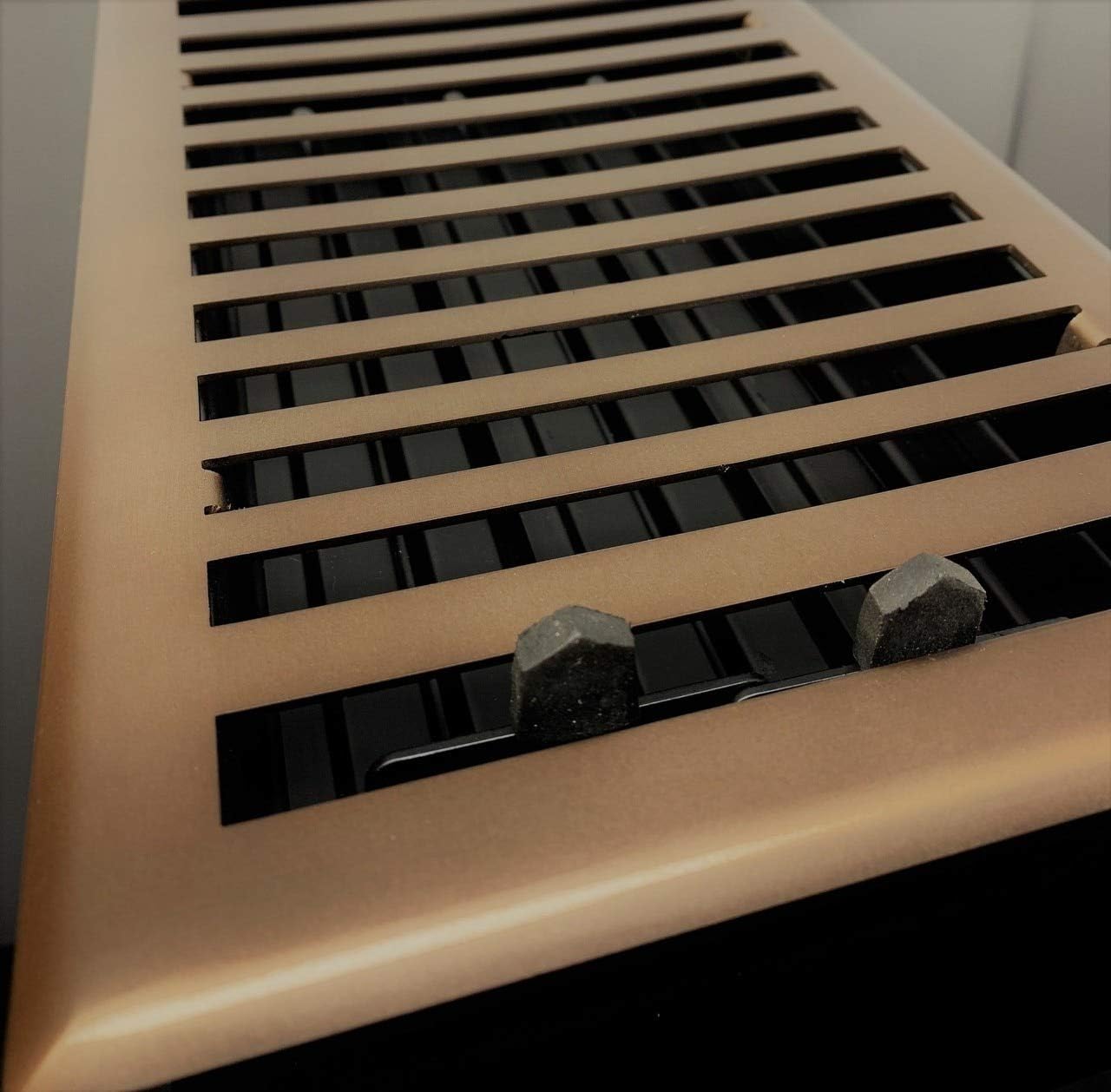 Madelyn Carter Modern Chic Style Vent Cover, Solid Cast Steel Interior, Controls Air Flow, 4 x 10 inches (Overall Face: 5.25 x 11.5 inches), Oil Rubbed Bronze