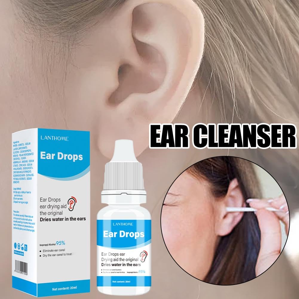 20 ml di gocce auricolari per la cura dell'otite media, gocce per il dolore all'orecchio, prurito, otite acuta, infezione batterica, rimozione, trattamento, pulizia del cerume