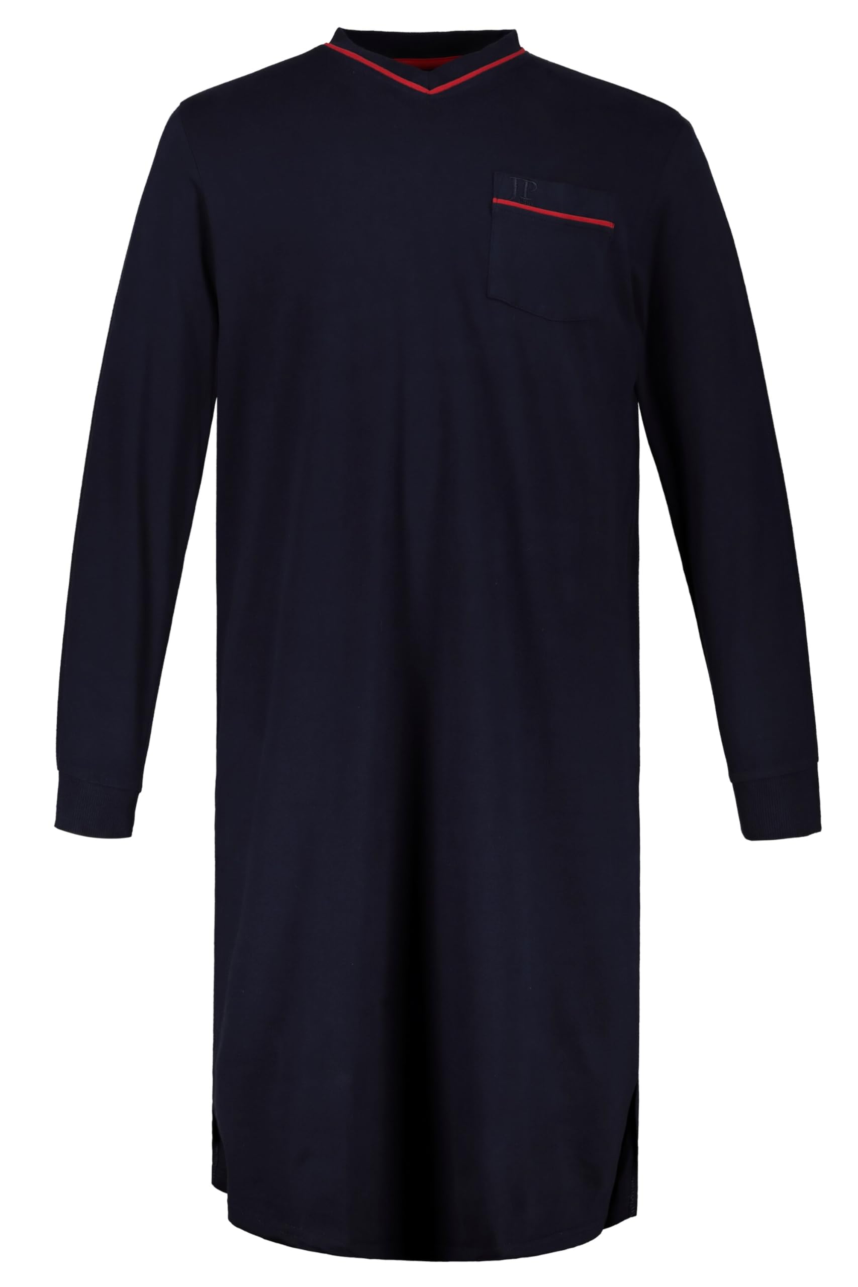 JP 1880 Camisón, Ropa de Estar por casa, Liso, Manga Larga, hasta la Talla 8XL 721331