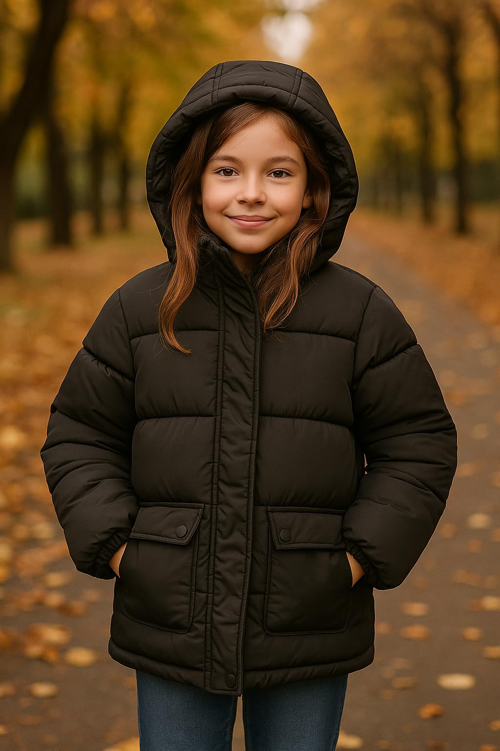 Generico Giubbotto trapuntato pesante Invernale Bambina, Giacca con Cappuccio, Parka imbottito comodo ed elegante, Giaccone per Bambine e Ragazze Mayoral Piumino 7483