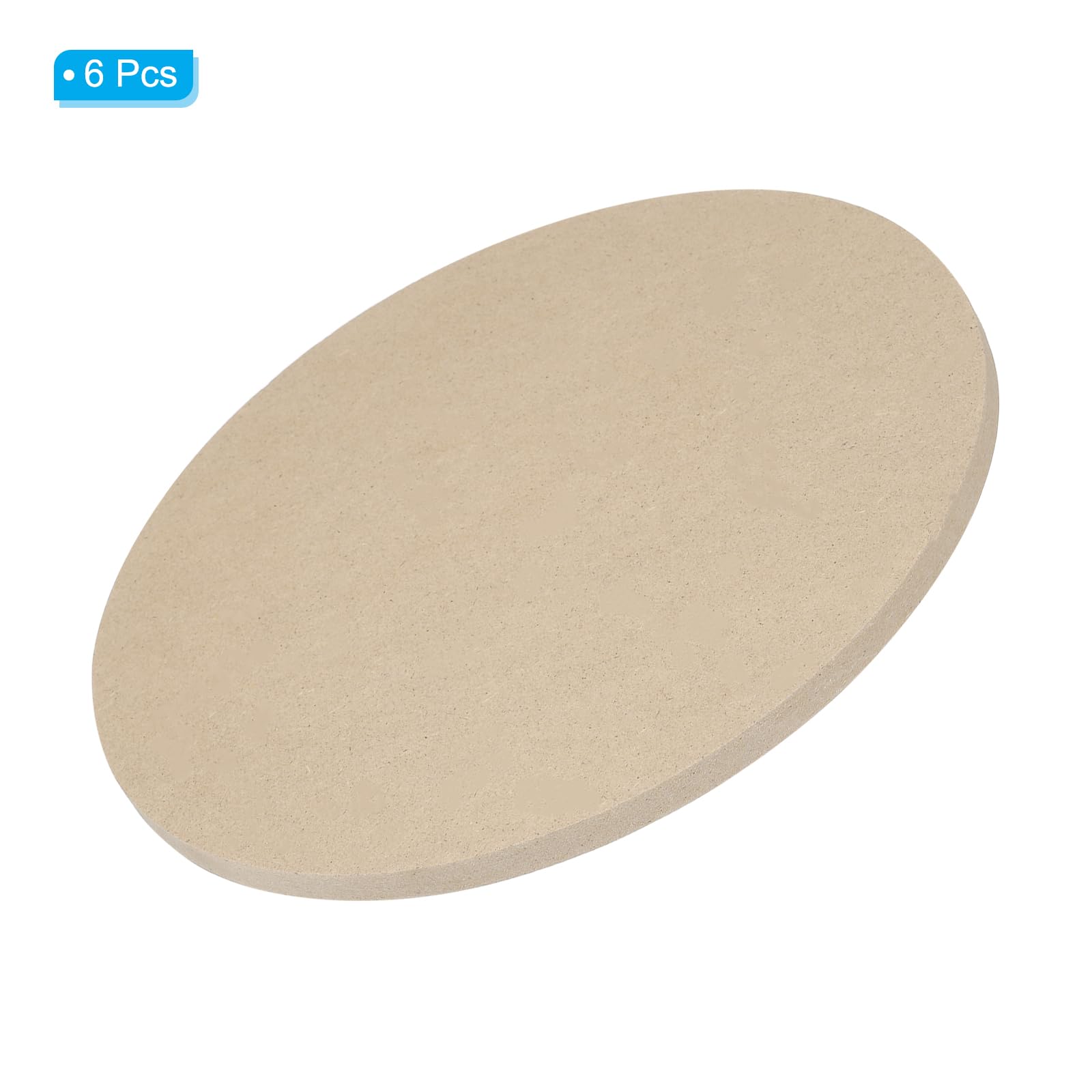 PATIKIL 8" Round Pottery Wheel Bat 6 Pack 0.4" Thickness for Pottery Wheel Clay Throwing and Ceramics, Brown, 8"x0.4" - Image 3