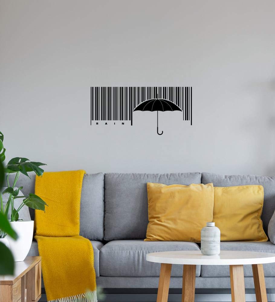de - Adhesivo decorativo para pared (95 x 45 cm), diseño de lluvia