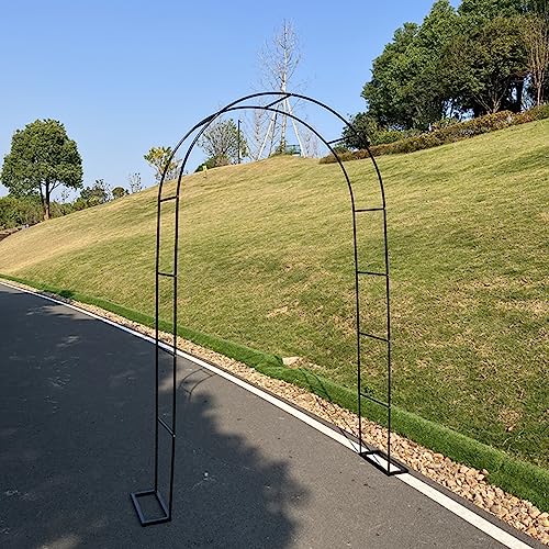 Arche de roses en métal - Treillis de jardin en fer forgé, pergola extérieure pour patios, vignes et plantes grimpantes, arc de jardin décoratif (couleur : noir, taille : 140 x 200 cm)