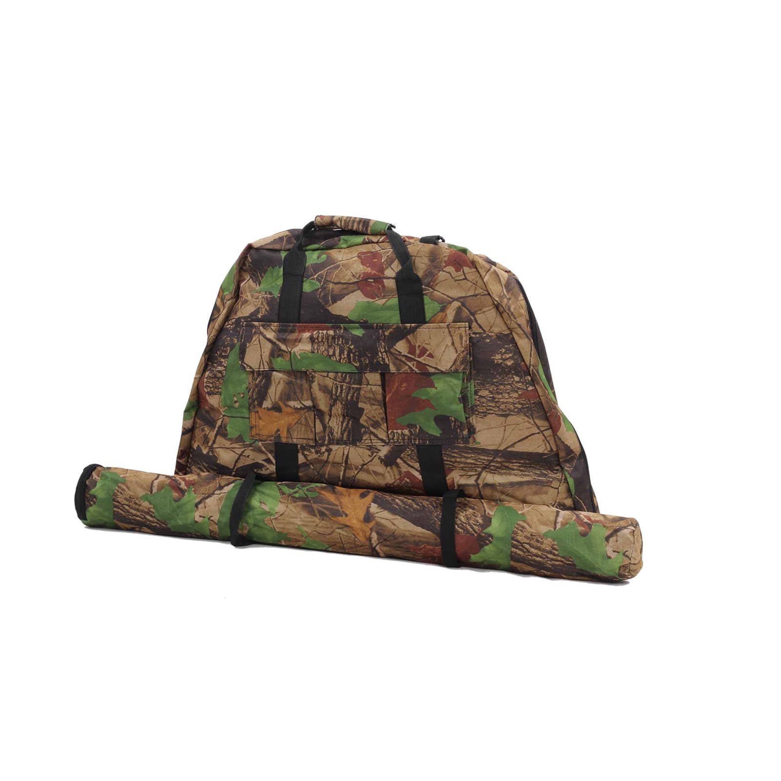 UNISTRENGH Composite Pulley Bow Bag Shoulder Soft Bow Bag Portable Outdoor Archery Hiking Triangle Compound Bow Tote Bag with Arrow Pocket (Camouflage, 60 * 50cm)