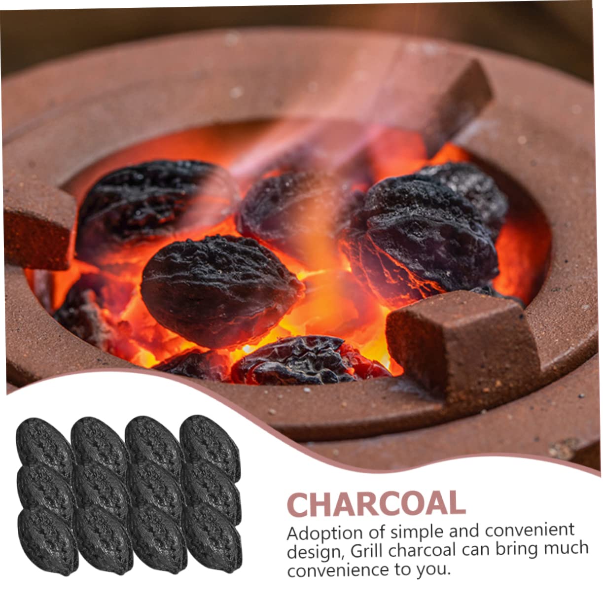 Carboncino per Grigliare, 500g Sacchetto Nero per Campeggio, Bush Craft e Cucina Esterna