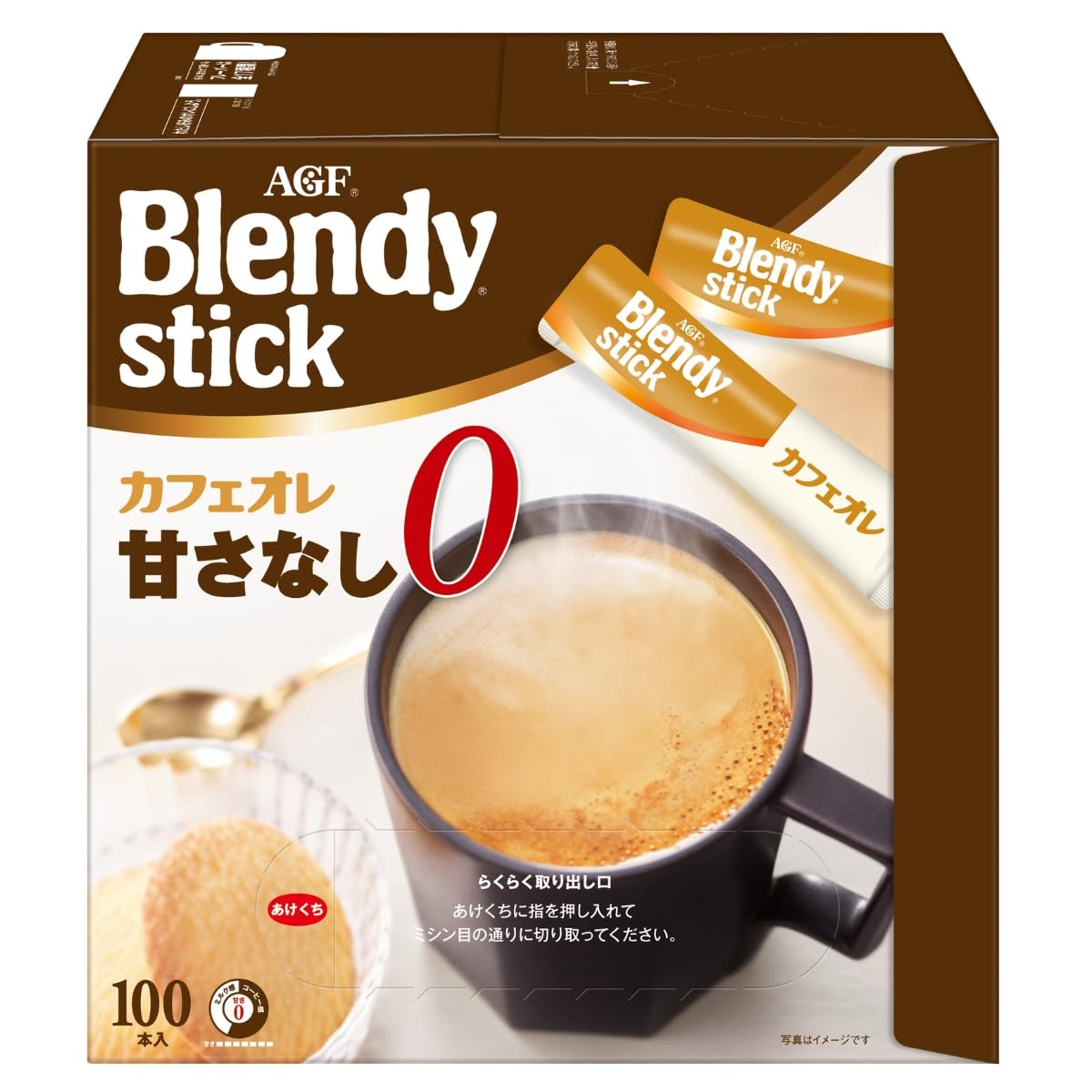 Amazon.co.jp: AGF ブレンディ スティック カフェオレ 甘さなし 100本