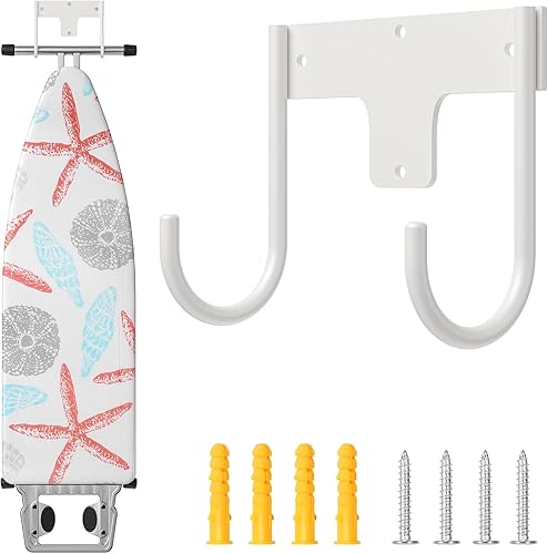ORLESS Soporte para tabla de planchar para montaje en pared, colgador para tabla de planchar, soporte para tabla de planchar, soporte para tabla de
