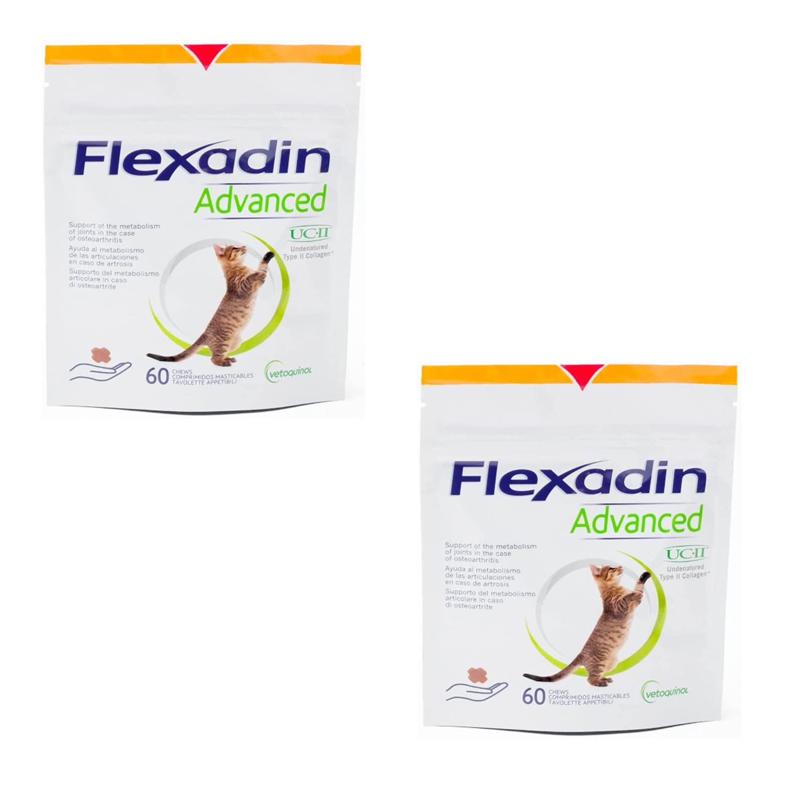 Vetoquinol Flexadin Advanced für KATZEN - Doppelpack - 2 x 60 Stück