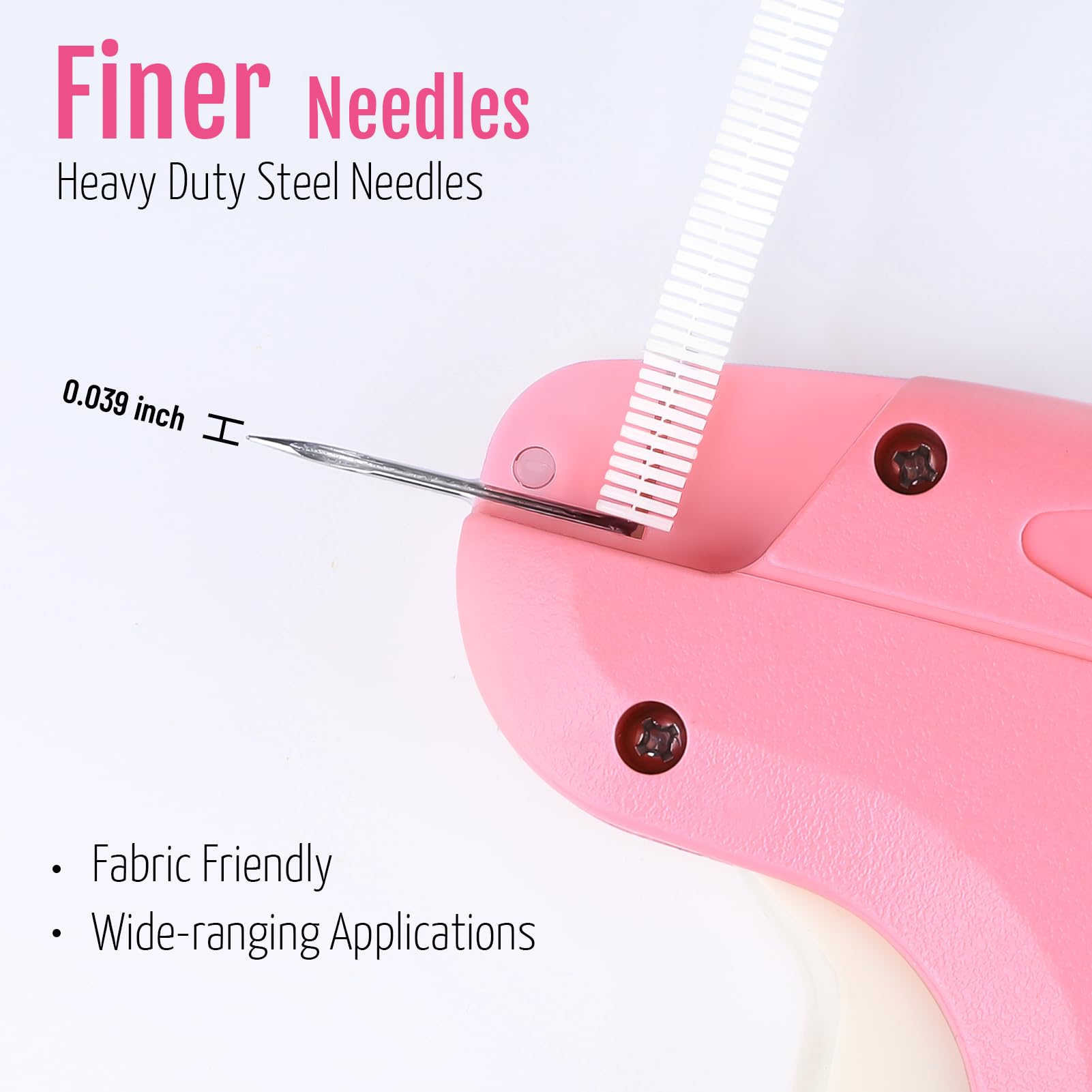 Stichpistole für Kleidung, Handstich Stichmarkierpistole, Stoffhefter für Kleidungsfixierer, Nähset inklusive 1000 schwarzen Verschlüssen & 1000 weißen Verschlüssen & 6 Nadeln