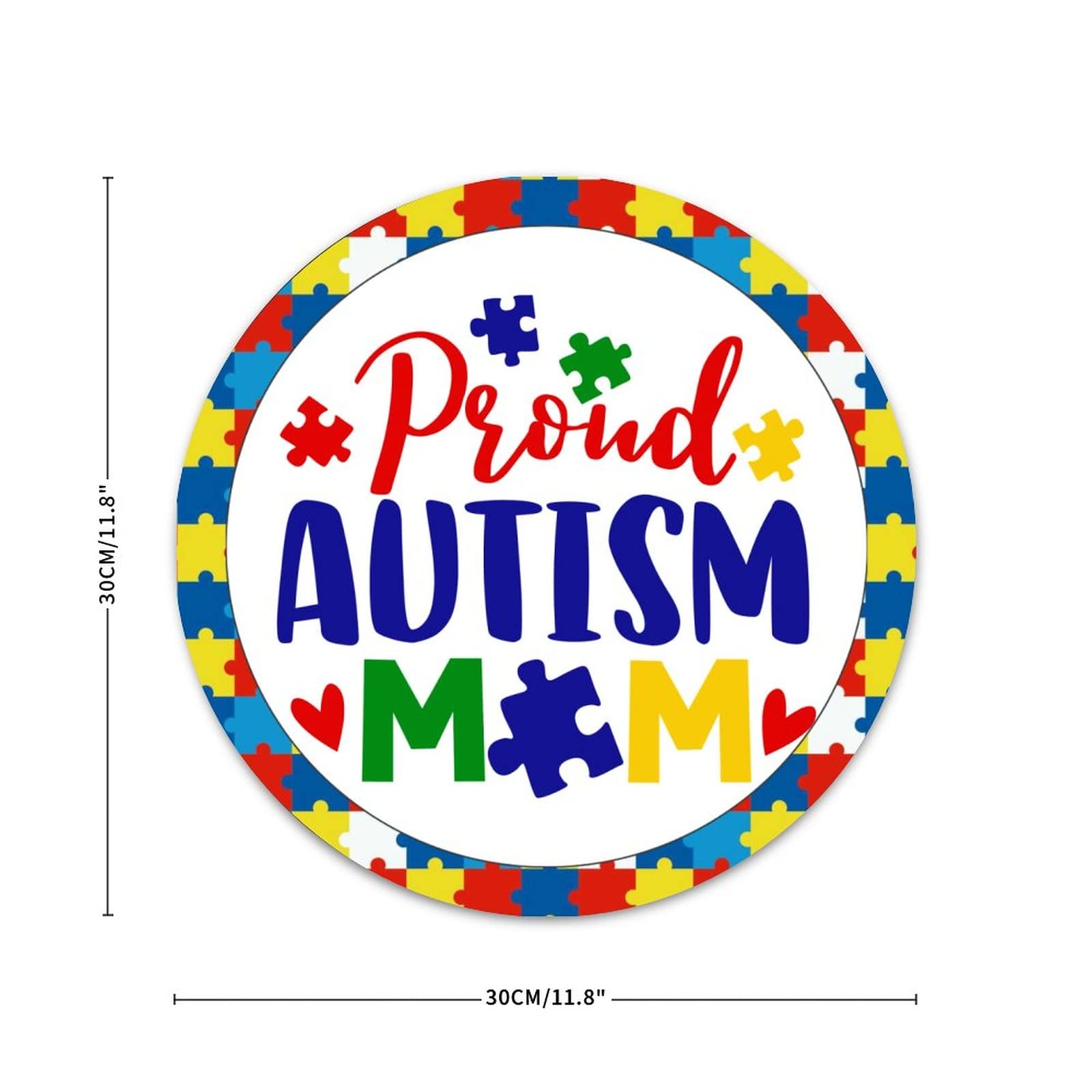 Amazon.com: Proud Autism Mom Autism Puzzle Round Metal Sign Autism
