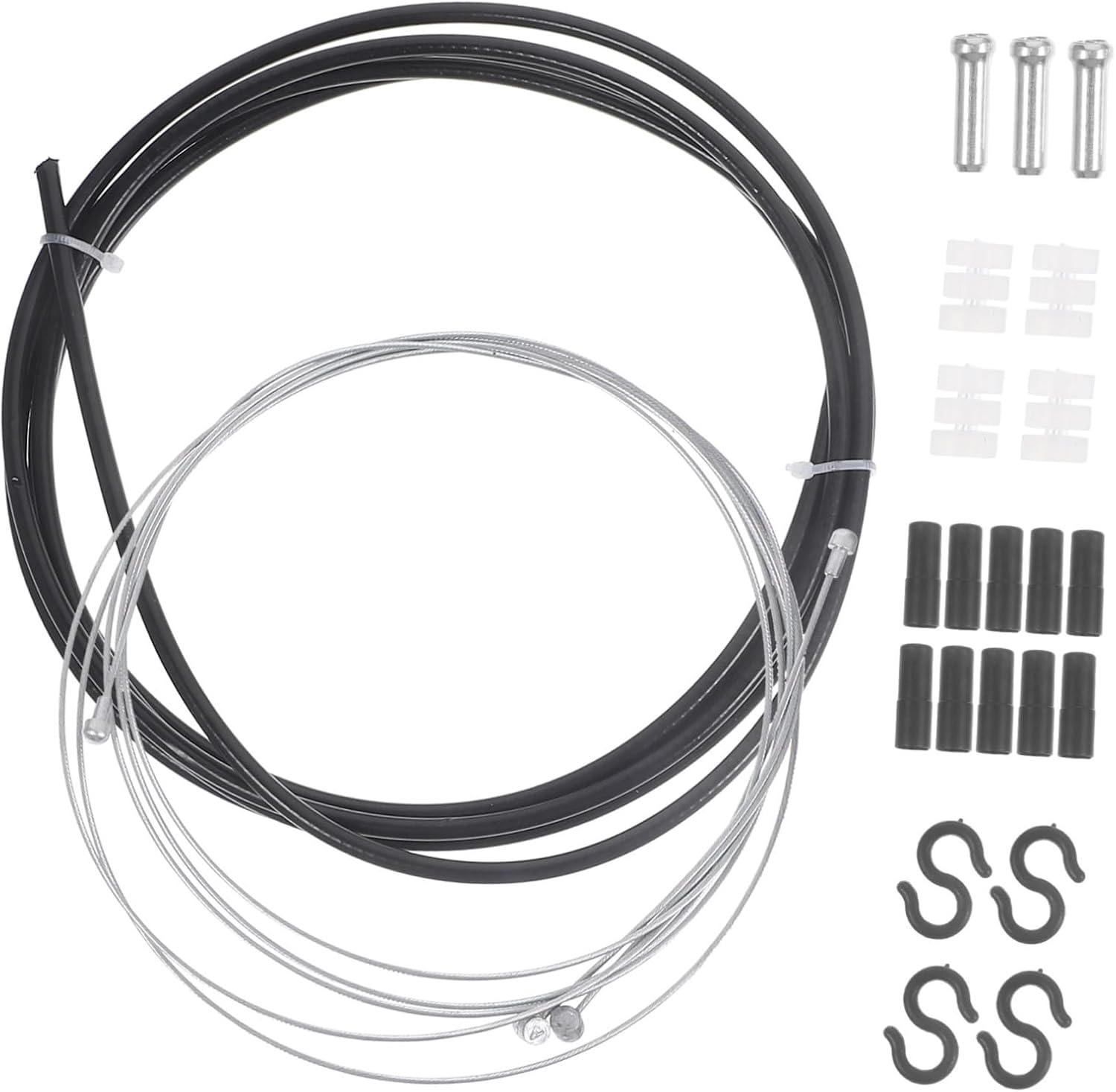 1Set Durable Shift Cable Housing Kit for Mountain and Road Bikes Easy to Install Galvanized Brake Cables for Bicycles Protects Inner Tube from Wear and Tear