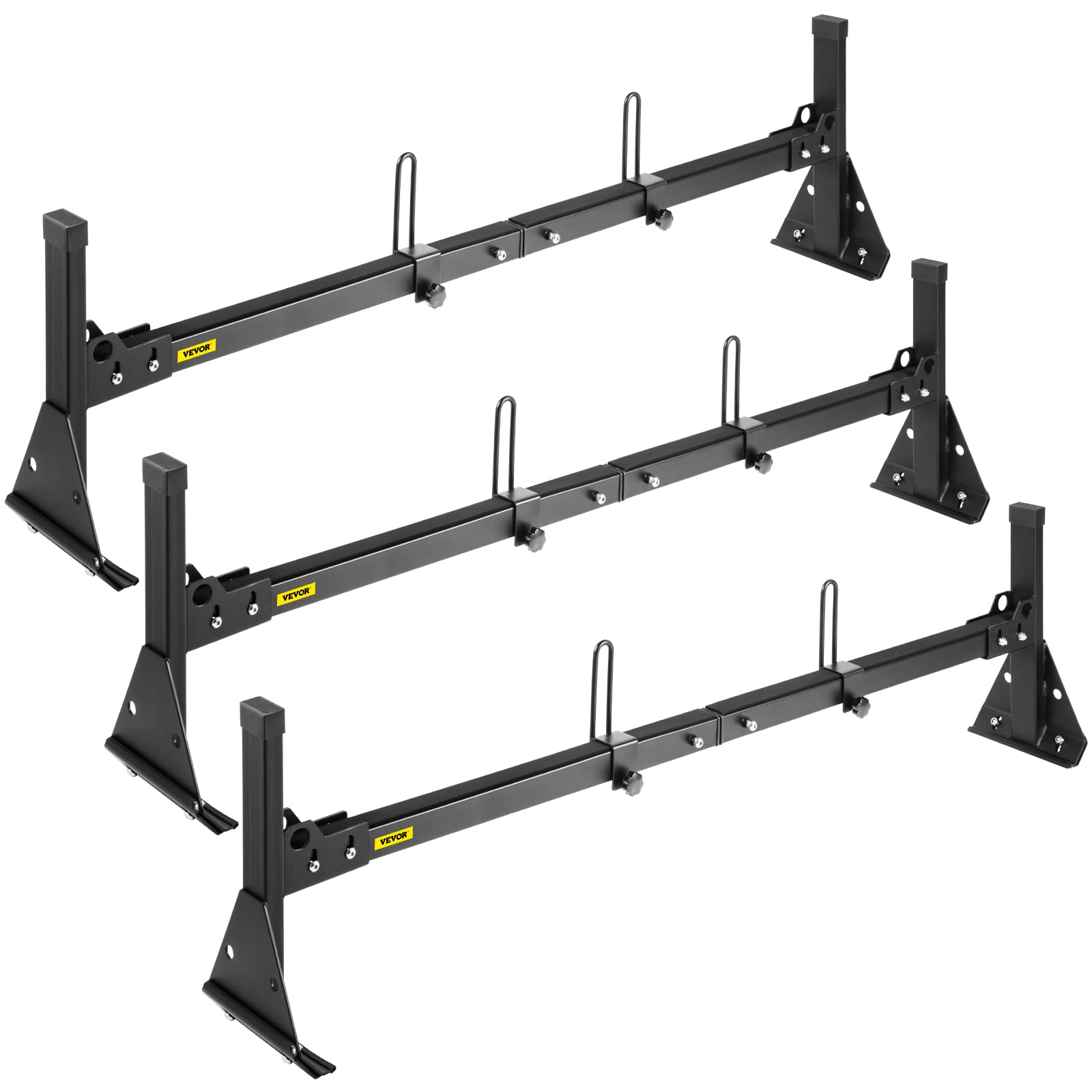 Buy VEVOR Van Ladder Roof Racks, 3 Bars, Adjustable 56in57in Ladder