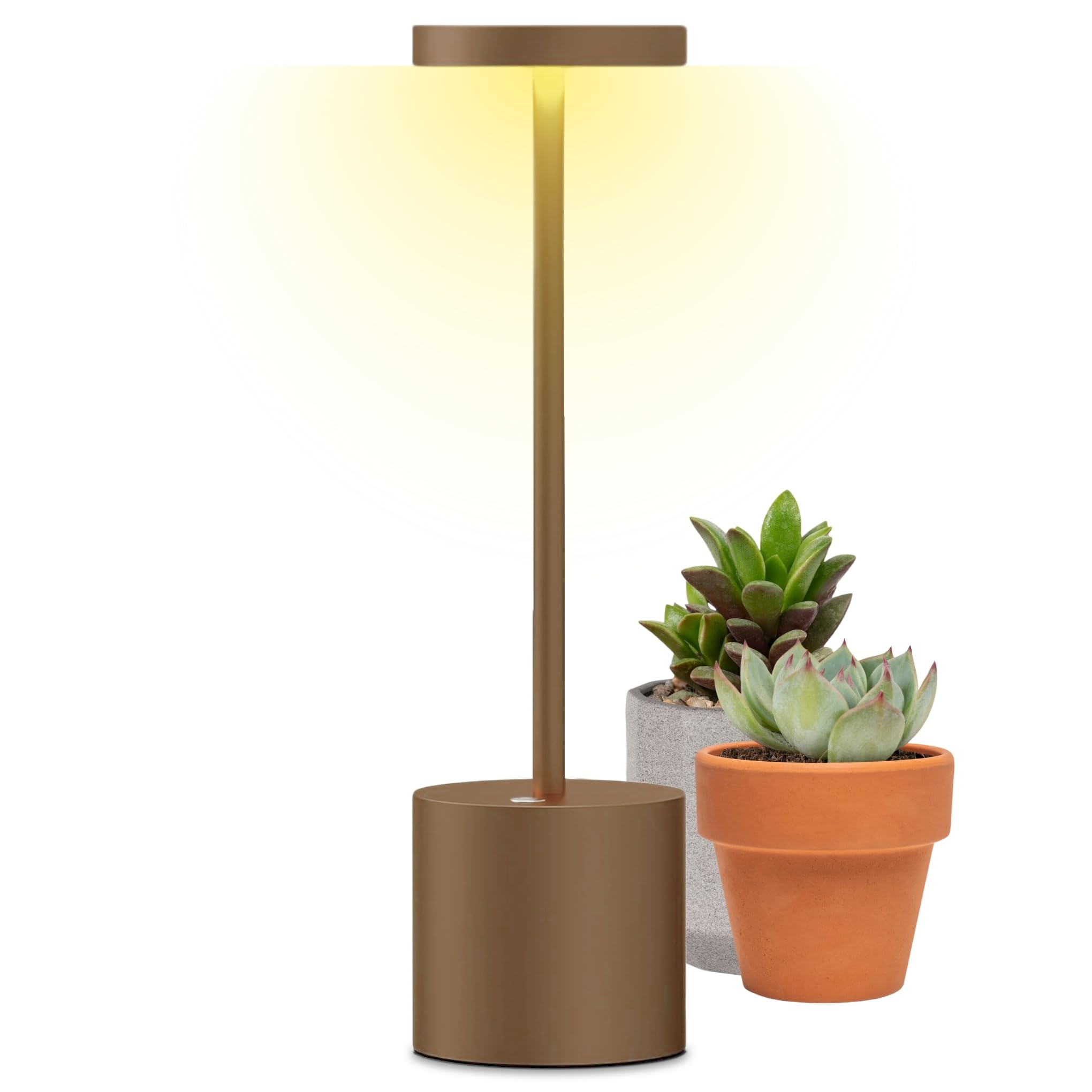 Kasbbu LAMPARA de Mesa - Lampara de Pie Salon Sin Cable - Lampara Led Recargable y Regulable - Nivel de Brillo Ajustable - Luz Led Ideal para mesa de luz Comedor, Dormitorio y Exterior