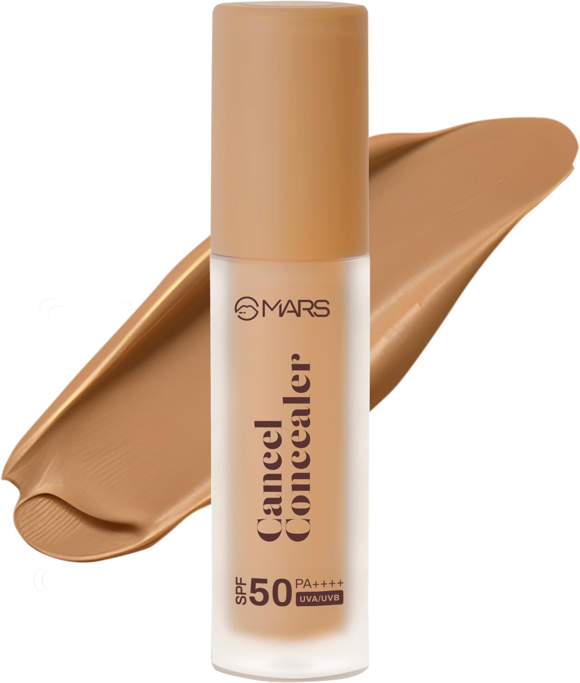 MARS Cancel Liquid Concealer for Face Makeup with Radiant Natural Finish | 07-Caramel Charm | 6.0 ml | Lightweight | Medium to High Coverage | Long-Lasting & Multi-Purpose | Crease Resistant