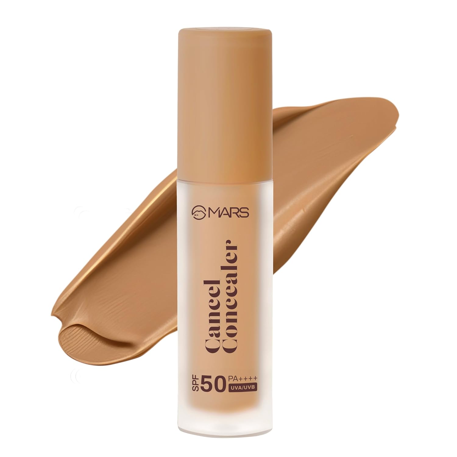MARS Cancel Liquid Concealer for Face Makeup with Radiant Natural Finish | 07-Caramel Charm | 6.0 ml | Lightweight | Medium to High Coverage | Long-Lasting & Multi-Purpose | Crease Resistant