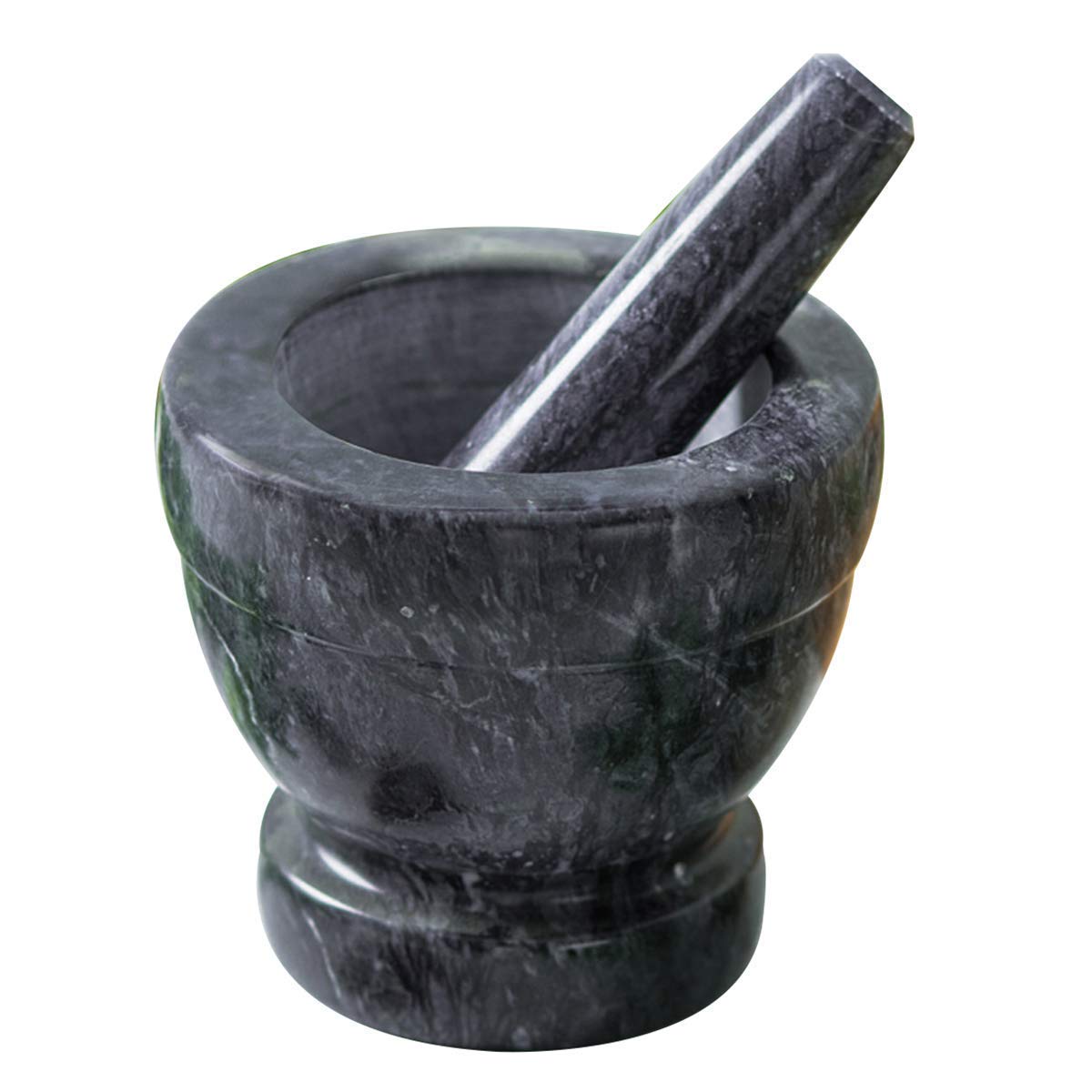 Solid and Durable Marble Mortar and Pestle: Small Kitchen Crusher Grinder and Spice Grinding Bowl