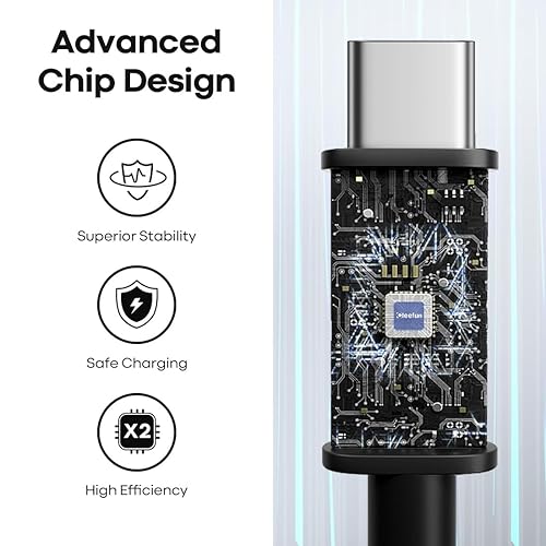 Miniatura 8 de CLEEFUN Cable tipo C de 20 pies de largo, USB A 2.0 a USB C, cable de carga trenzado de nailon compatible con Samsung Galaxy Note, L-G, Moto, Pixel,