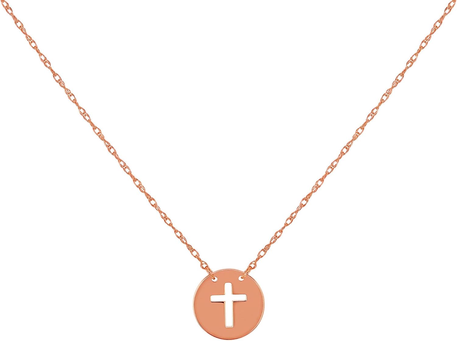 Kobelli 14K Gold Stencil Cross Necklace