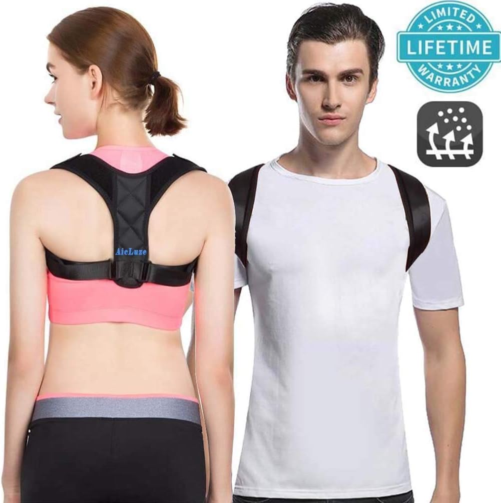 Sports Back Posture Brace Support, Adjustable Posture Corrector for Women Men, Effective Comfortable Back Support Posture Brace for Shoulder and Back Pain Relief [Newest]