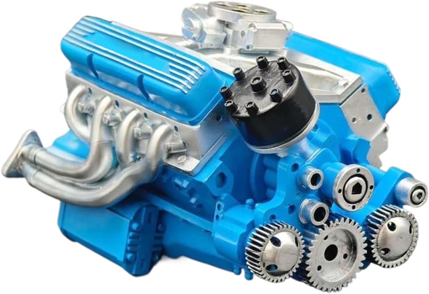 V8 Engine Model Kit – V8 Engine Building Block Sets, Precision Construction Kit | Mini V-8 Valve Head Assembly, Engine Models Kits, Mechanical Project Ed