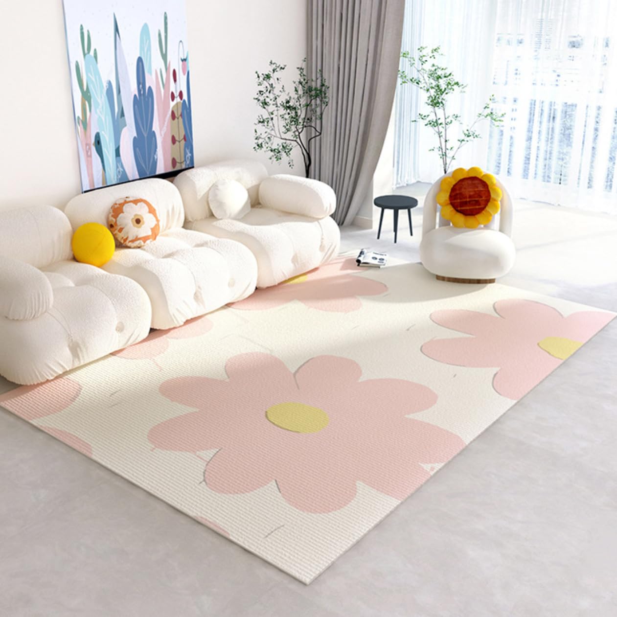Amazon｜[NHYGDY] 大きいサイズ カーペット カラー3 80*120cm 北欧