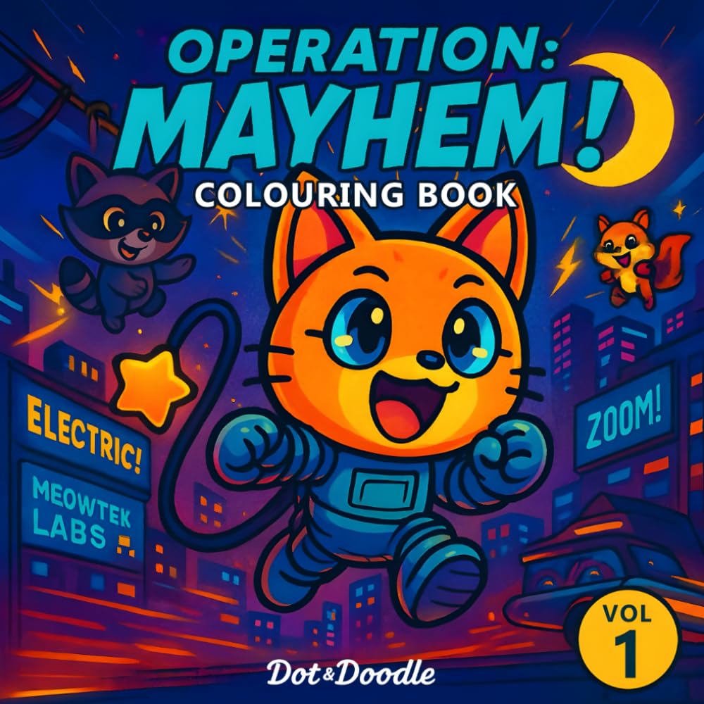 Operation: Mayhem! Colouring Book - 50 Action Packed Cartoon Animal Scenes to Colour for All
