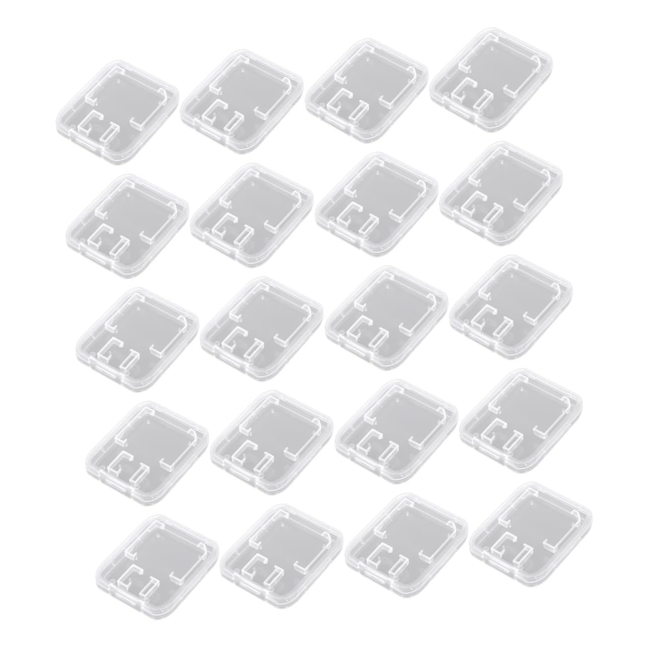 CIYODO 20pcs Card Protection Box Clear Plastic Memory Card Case USB Sdstorage Case