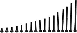 M3 Black Hex Socket Head Screw Bolt Set Repair Tool Accessory for Use in Confined Areas 4-50mm(M3*50mm（Partially Threaded）-24pcs)