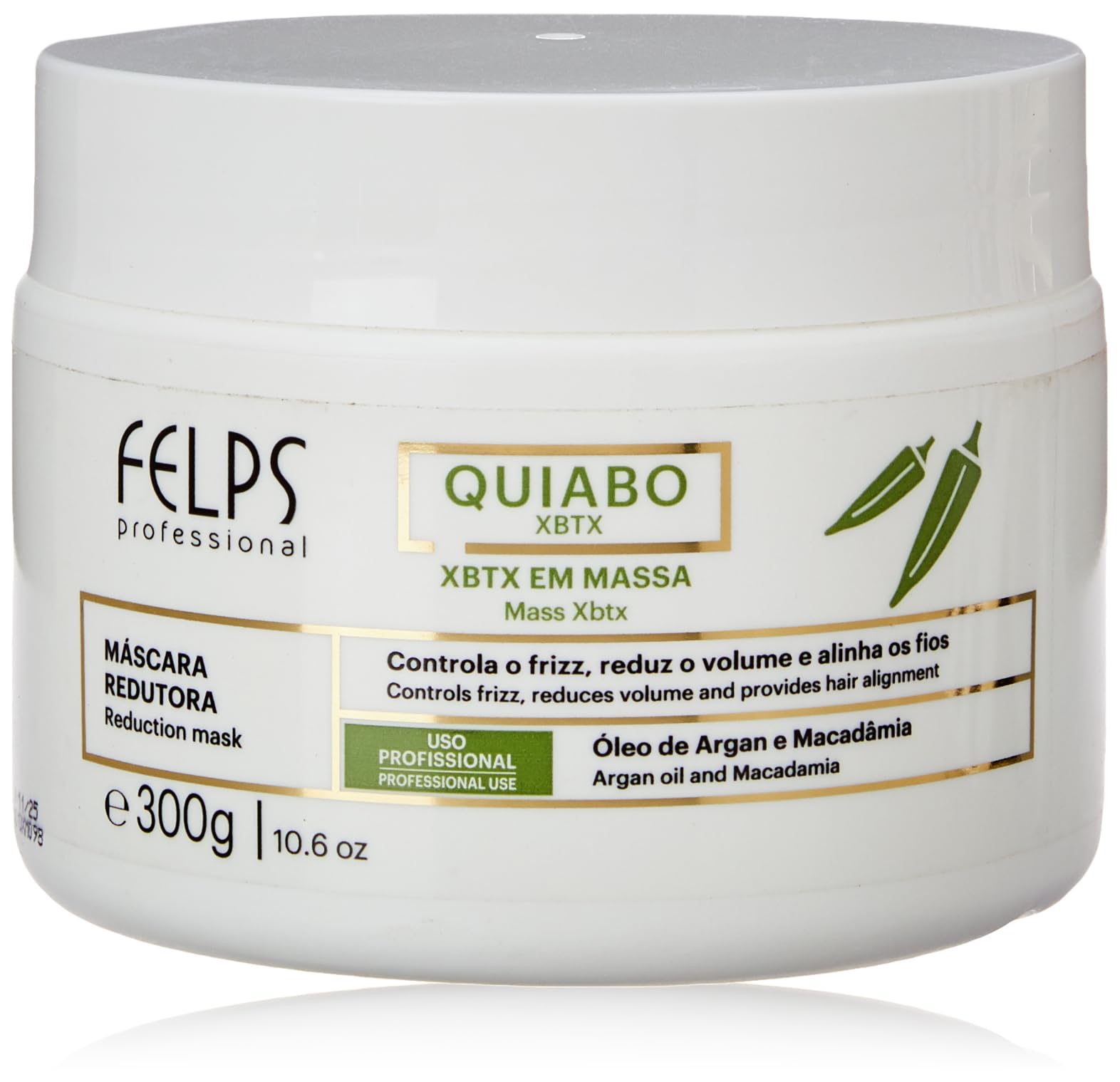 Felps Professional | Quiabo XBTX Reduction Hair Mask | Controls Frizz | 300 g