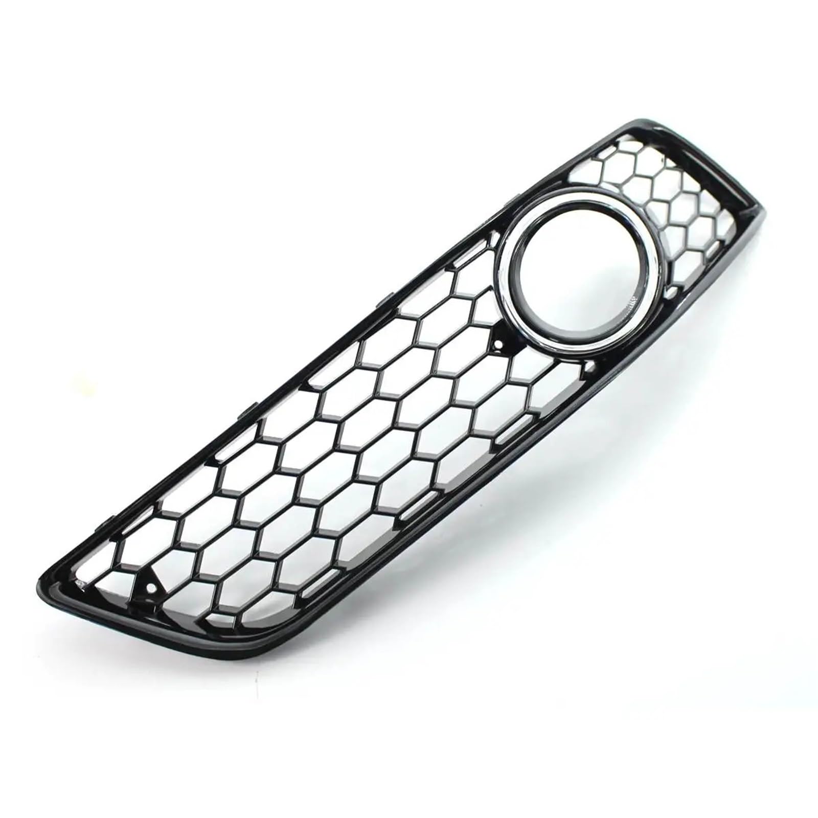 Pasuje do Audi A3 8P 2009-2013 Przedni zderzak Przeciwmgielne Światło Wyścigowe Grille 1 Para Plaster Miodu Siatka Przeciwmgielne Osłona Grilla(Chrome Silver)