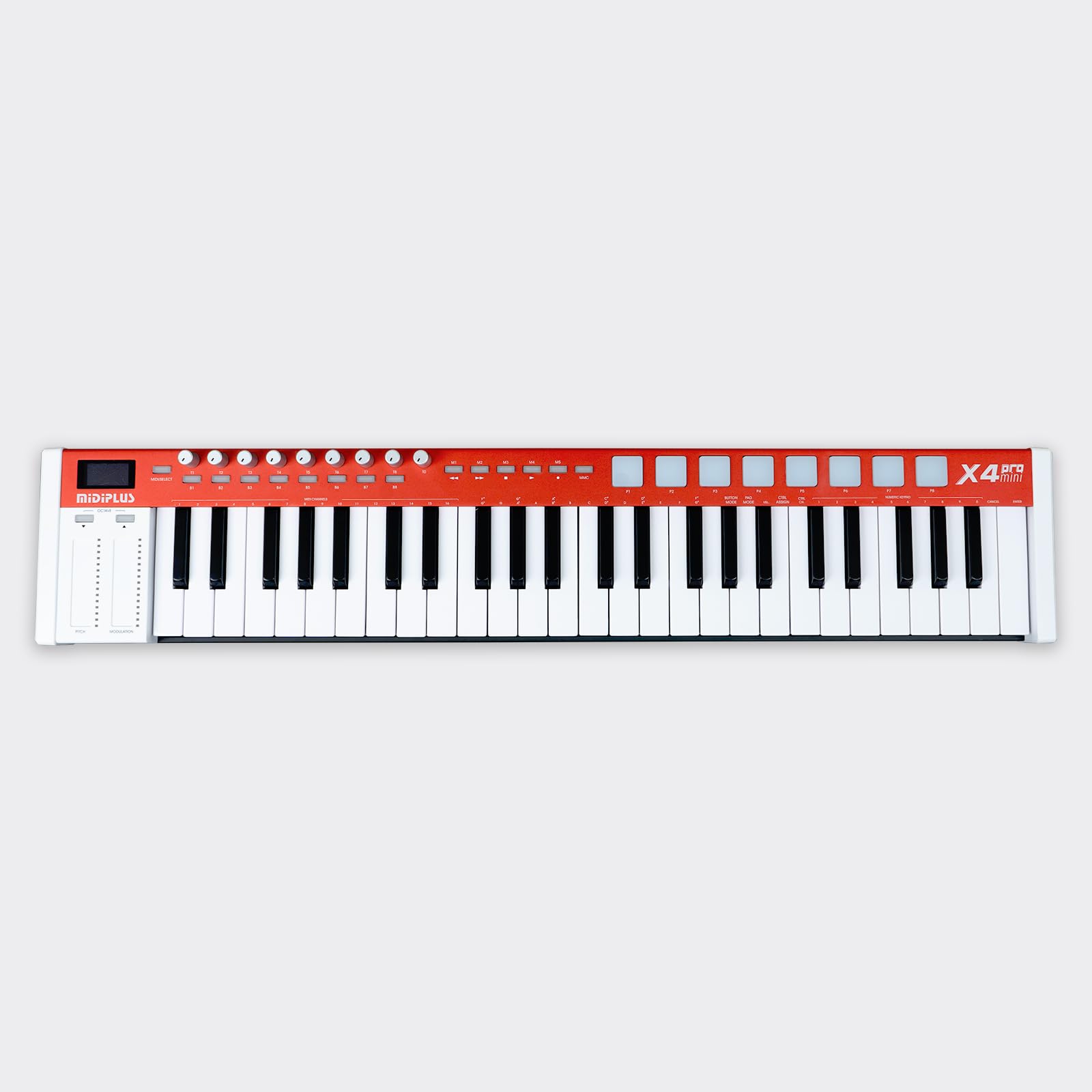 Midiplus X4 PRO mini MIDI Keyboard 49 mid size piano style keys, USB with sound engine