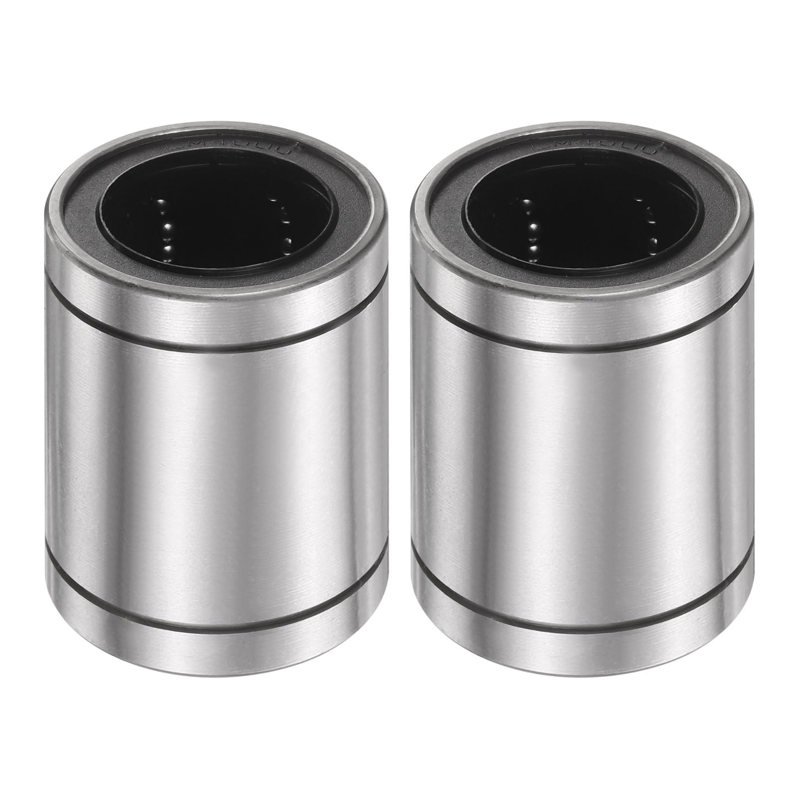 QUARKZMAN 2 Stück LM40UU Linearkugellager 40mm Bohrungsdurchmesser 60mm Außendurchmesser 80mm Länge Doppelseitige Gummidichtung Linearbewegungslager