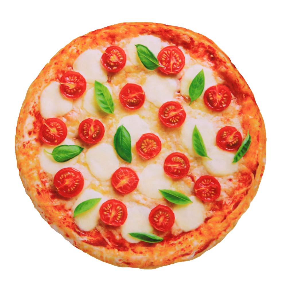 SEIS 2 Pcs Pet Mat and Blanket Set Warm Dog Pad Winter Cat Blanket Cute Pizza Toast Design Sleeping Bed (Pizza, L)