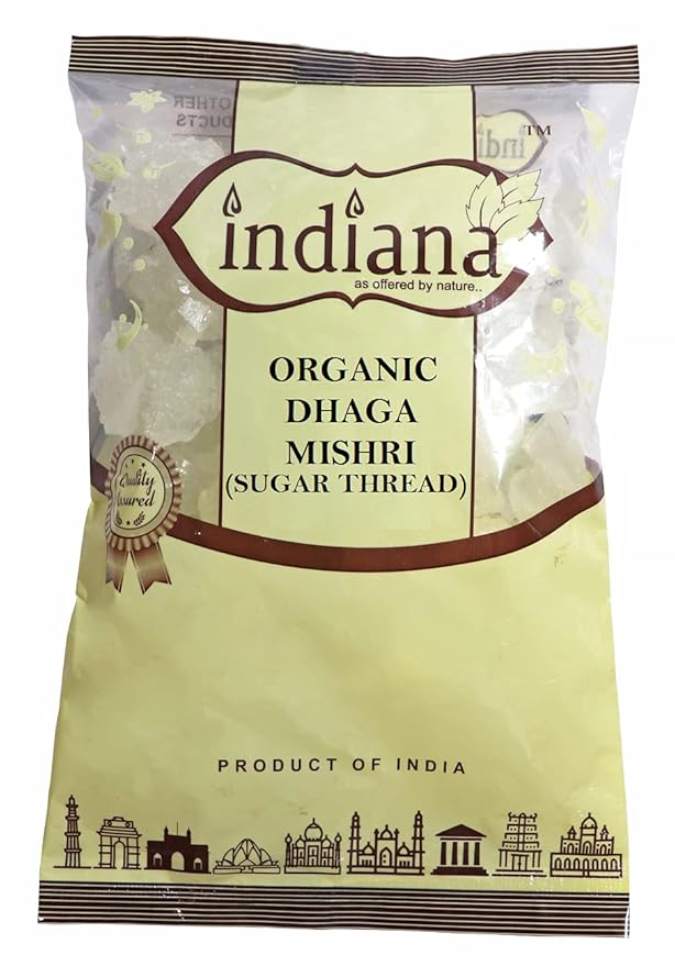 Indiana Naturals Organic Sugar Crystals/Sugar Thread/Dhaga Mishri/Dhage