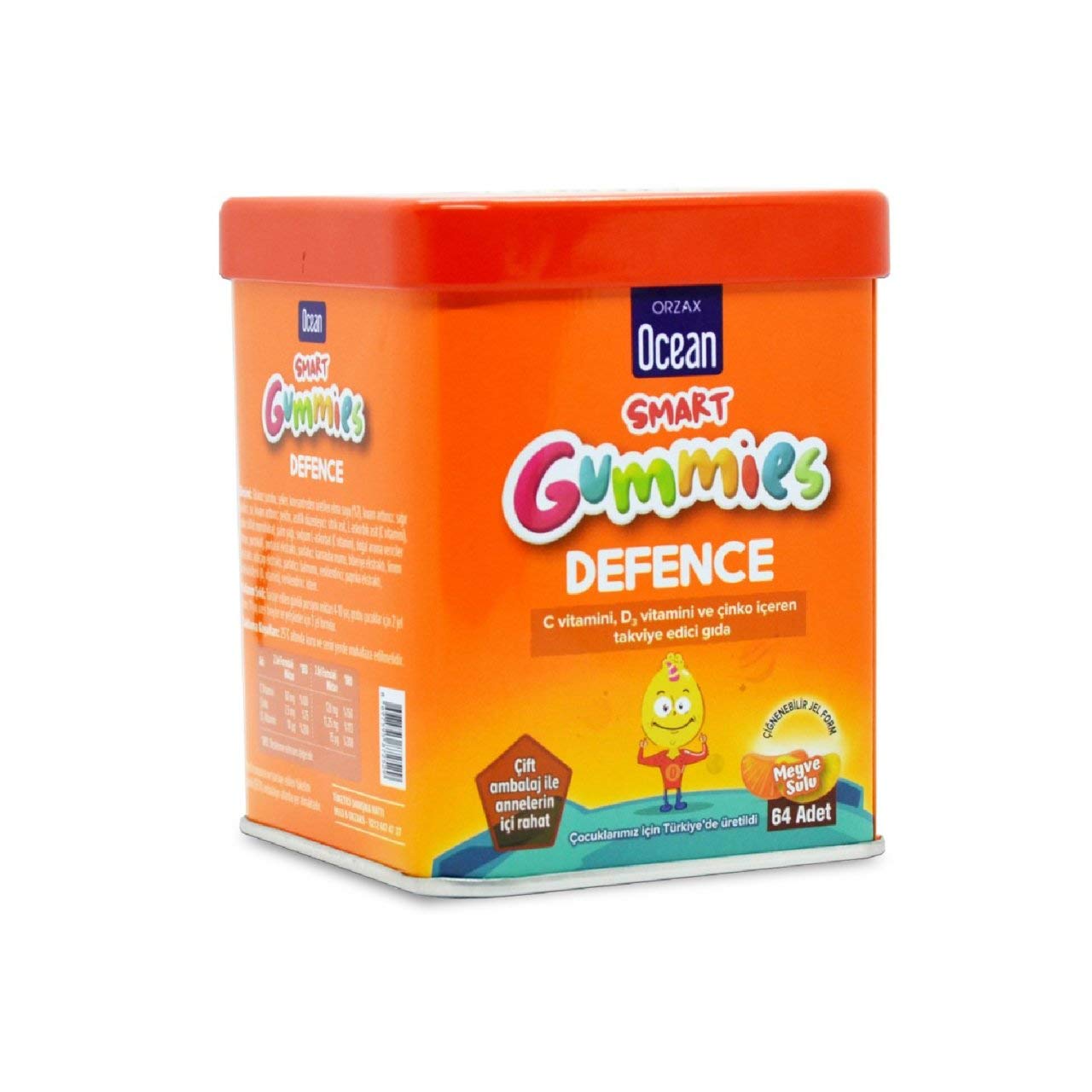 Orzax Ocean Smart Gummies Defence Çiğ. Jel Form 1 Adet (64'lü)