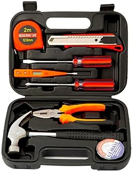 Novo 9 in 1 Pcs Tool Kit, Home Screwdriver Tool For Women Men Students Kit,Tool Box With Tools Included,Small Tool For Diy Kit,Household Repair,College Dorm Essentials - image, photos