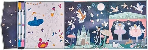 Miniatura 2 de Juego encantado de 20 piezas - Rompecabezas magnético, tablero de garabatos, piezas magnéticas y escena de juego para colorear incl. - Juego