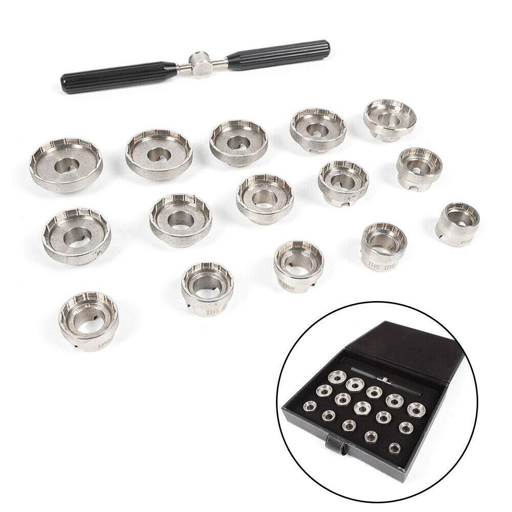 15 Dies Watch Case Back Opener Repair Fitting Dies Case Opener Dies Compatible Fits Breitling Watch Removal Repair Tool Opener Set/Kit USA