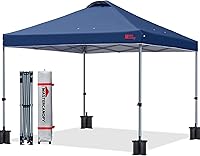 Vista 7 de MASTERCANOPY Carpa Plegable Duradera con Bolsa con Ruedas (Blanco)
