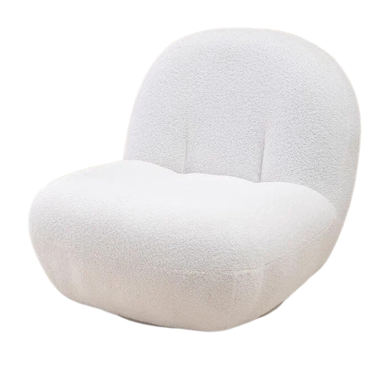 WQQYU6HKF sofa chair Swivel Lazy Sofa Single Tatami Reclining Chair with Backrest Casual Lounge living room chair(White)