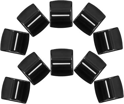 Toddmomy 8pcs Console Mixer Slider Knobs Plastic Replacement Caps for Potentiometers Easy Installation Fits Shaft for Audio Mixers and Sound Equipment