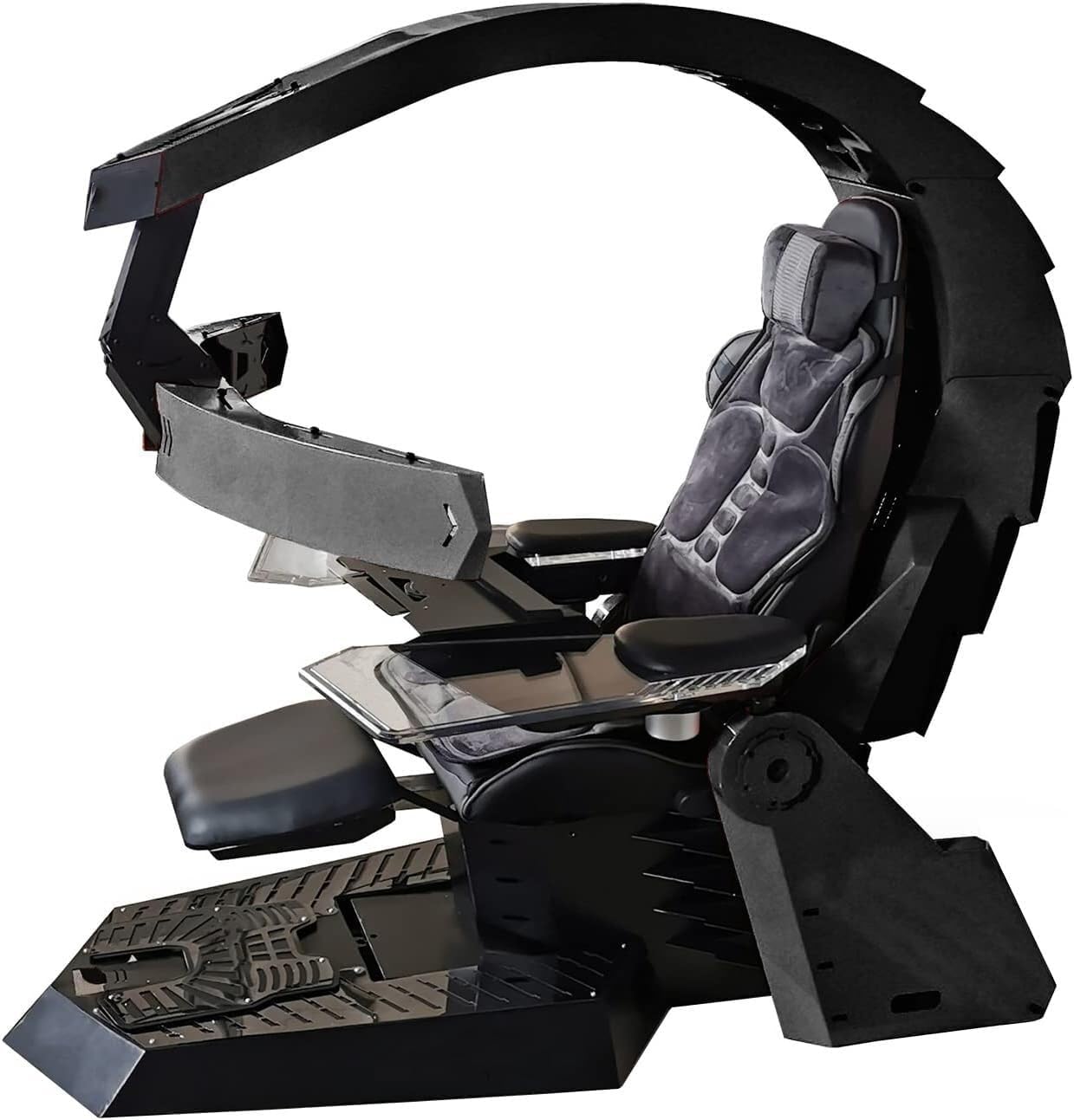 Office Chair Comfortable Video Gaming Chair Gaming Computer Cockpit Luxurious Gaming Chair Game Cockpit Boss Chair Game Chair Ergonomic Zero Gravity Computer Cockpit Workstation (Black)
