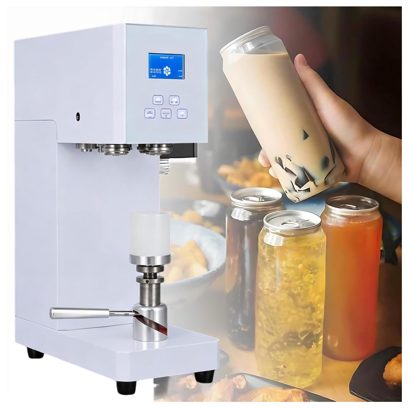 MIAOXIAOLONG Electric Aluminum Semi-Auto Cans Sealer White