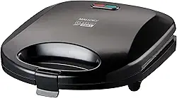 Sanduicheira Elétrica Mallory Classic Grill – 2 em 1, Grelha e Assa Pães, Carnes, Peixes e Legumes, Placas Antiaderentes, Luzes LED- 127V
