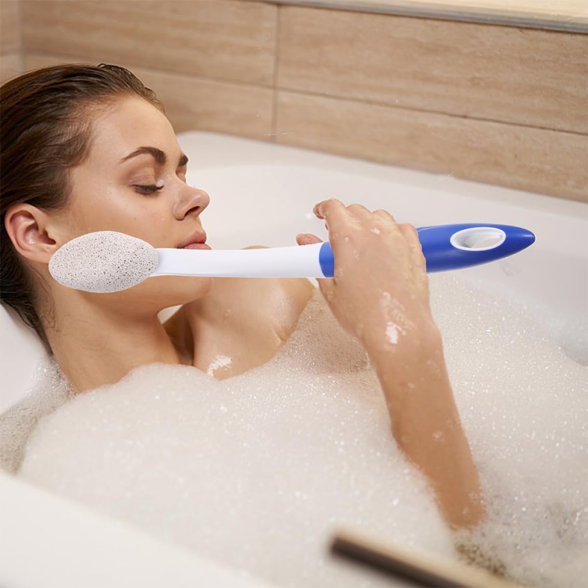 2 Pezzi Raspa per Piedi Pomice, Manico Ergonomico, Strumento per Calli e Pelle Morta, per Casa e Salone