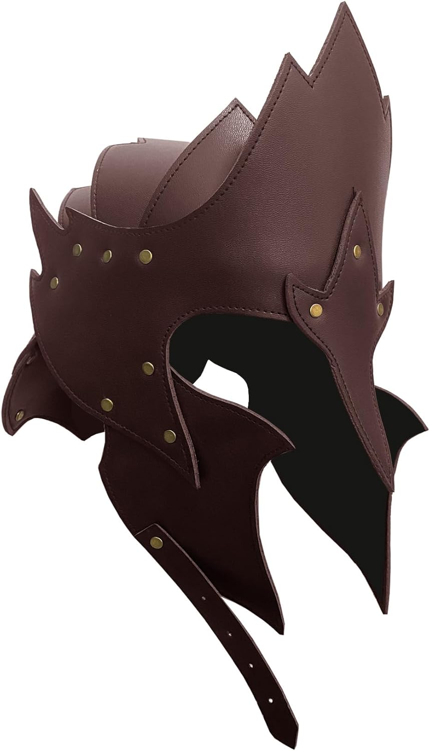 Medieval Helmet Viking Helmet PU Leather Helmets For LARP Ancient European Warriors Helmet