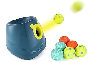 iDogmate Automatic Ball Launcher for Small Dogs, Blue with Included Latex Balls
